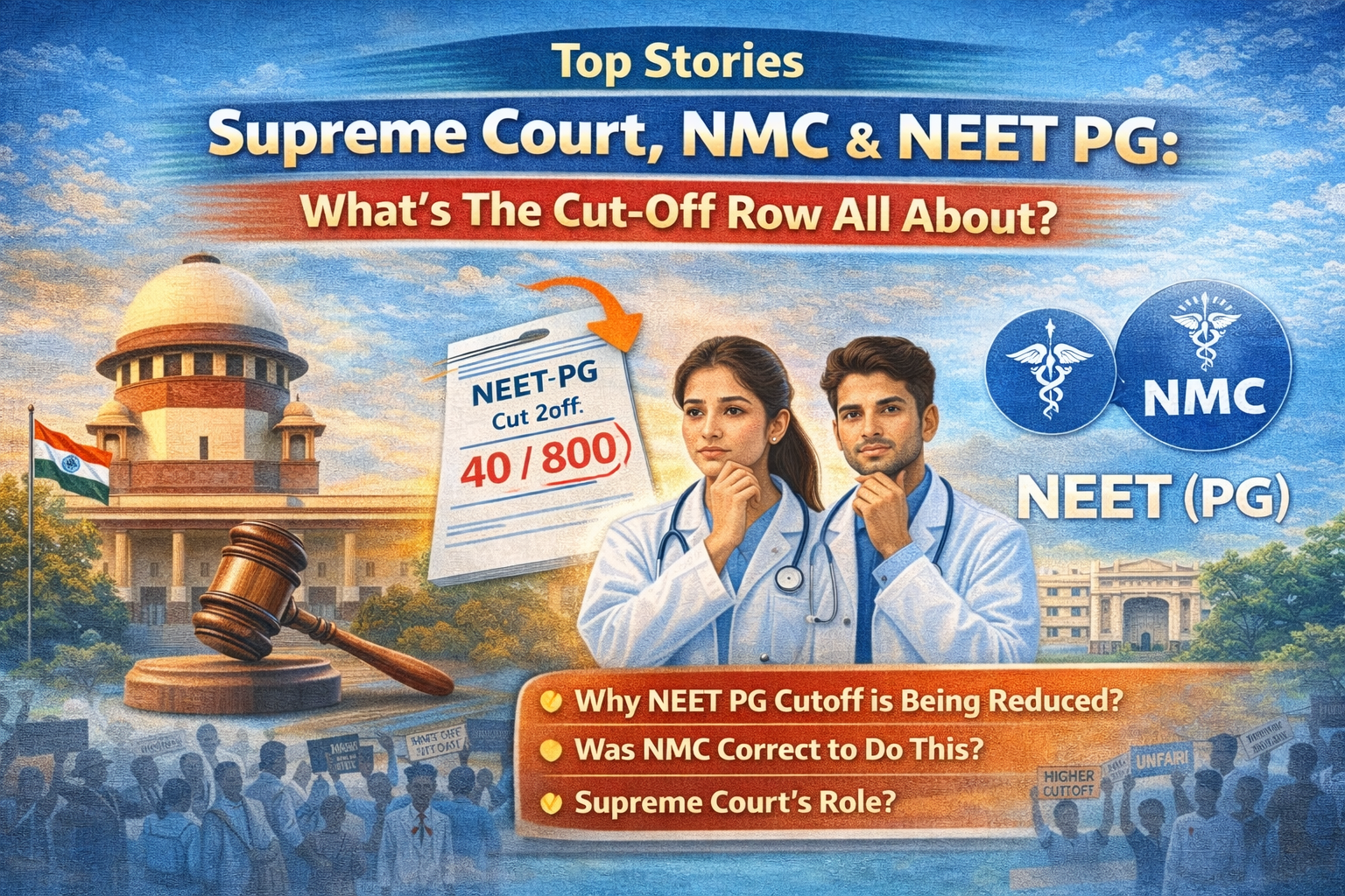 Top StoriesSupreme Court, NMC & NEET PG: What’s The Cut-Off Row All About?